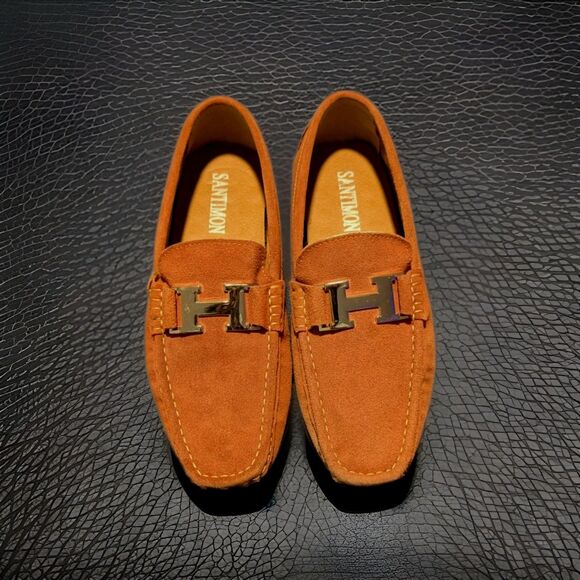 Journey West Suede Slip-on Penny Loafers Shoes for Men Brown US 8 main image 5